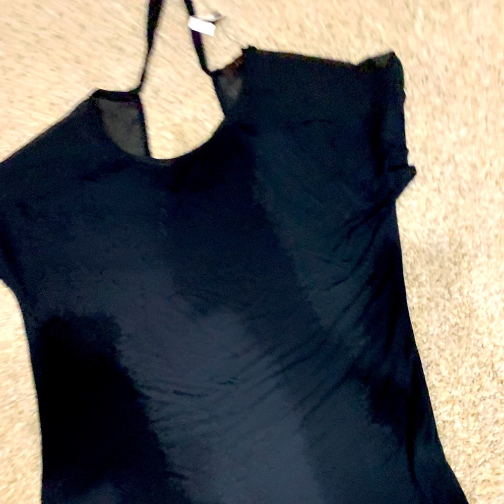 Black crew neck with tie back